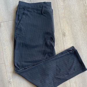 zara pinstripe pants navy